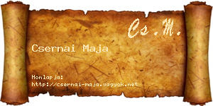 Csernai Maja névjegykártya